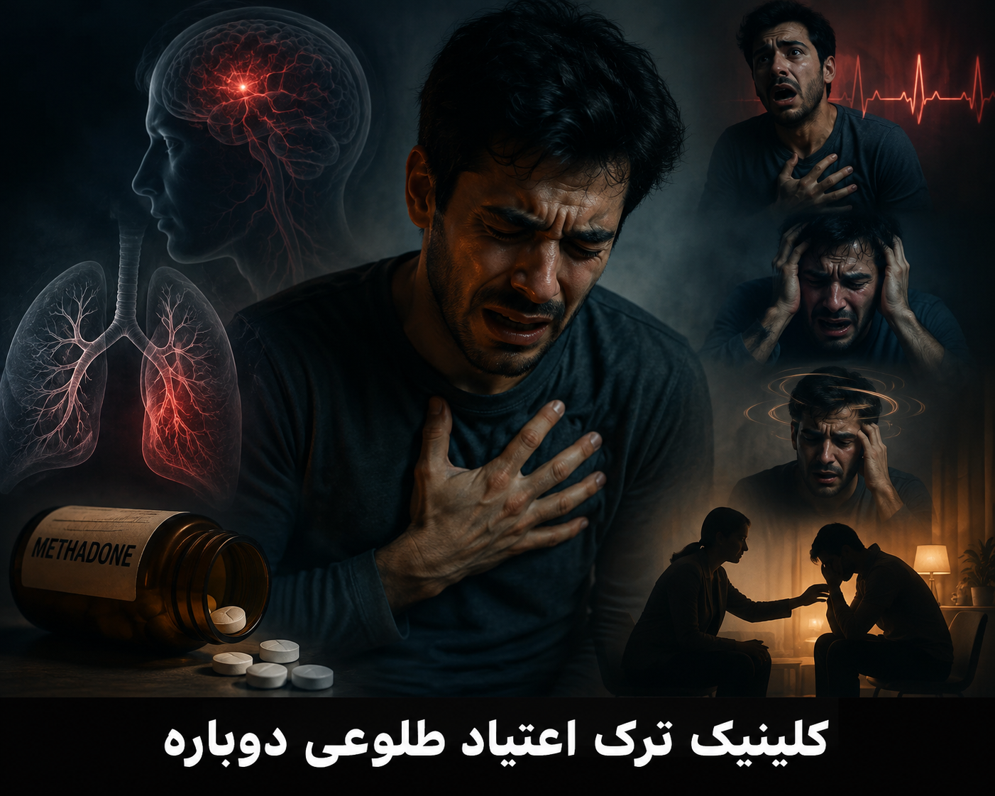 اضطراب و حملات پانیک ناشی از ترک متادون. تنگی نفس در ترک متادون. کلینیک طلوعی دوباره
